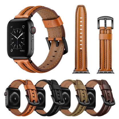 [4 colors available] Double Keel Leather Band [Apple Watch]