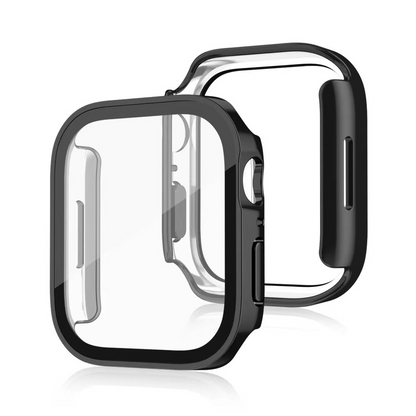 [12 colors available] Simple metallic tempered glass case [Apple Watch]