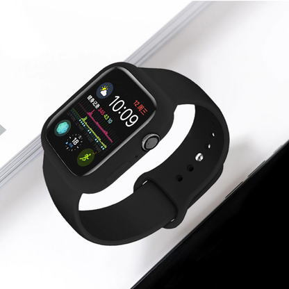 [12 colors available with integrated case] Integrated silicone band [Apple Watch]