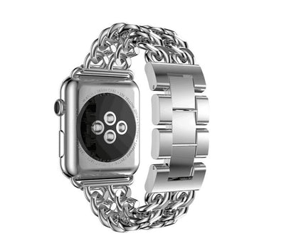 [4 colors available] Double chain metal band [Apple Watch]