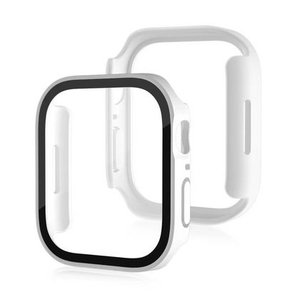 [12 colors available] Simple metallic tempered glass case [Apple Watch]