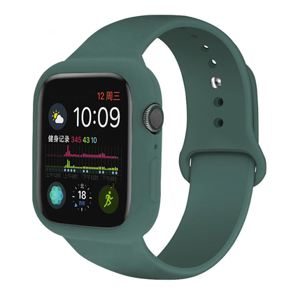 [12 colors available with integrated case] Integrated silicone band [Apple Watch]