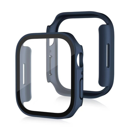 [12 colors available] Simple metallic tempered glass case [Apple Watch]