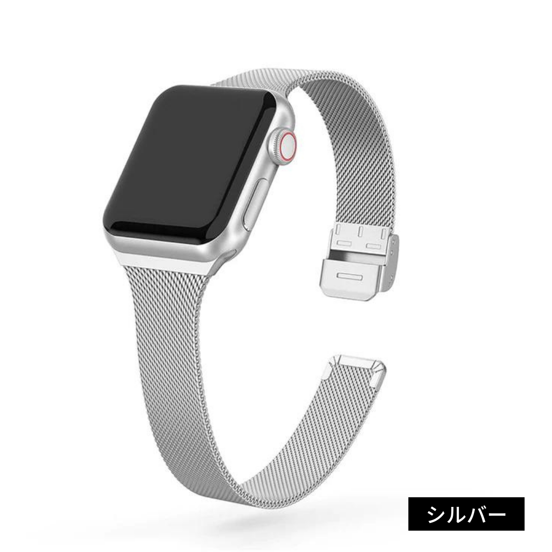 【人気♪全6色】スリムウエストステンレスバンド【アップルウォッチ】