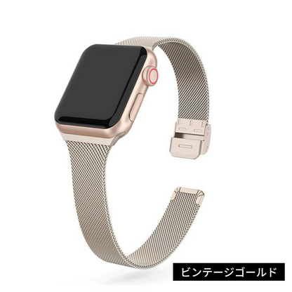 [Popular♪Available in 6 colors] Slim waist stainless steel band [Apple Watch]