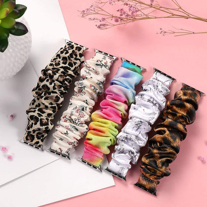 [19 colors available] Feminine scrunchie band [Apple Watch] 