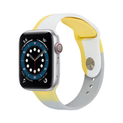 [13 colors available] Rainbow contrast color silicone band [Apple Watch]