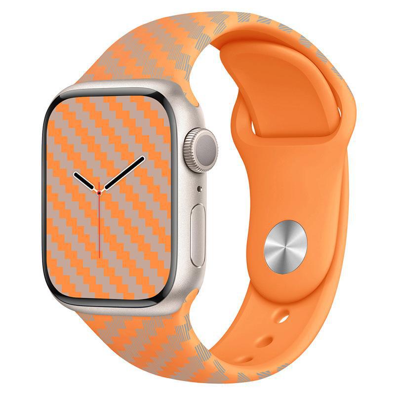 8,160円Apple Watch　炭素繊維高級バンド　44ｍｍ/45ｍｍ対応　ORANGE