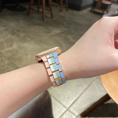 [3 colors available] Strand colorful metal band [Apple Watch]