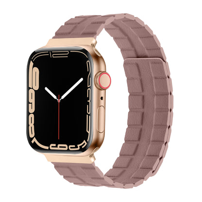 [13 colors available] Leather magnetic cube band [Apple Watch]