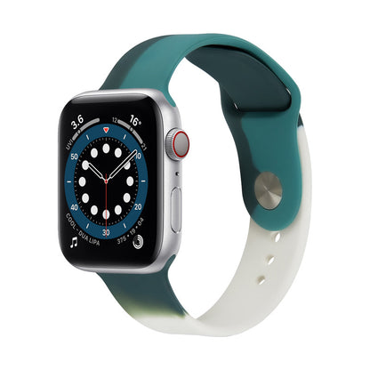 [13 colors available] Rainbow contrast color silicone band [Apple Watch]