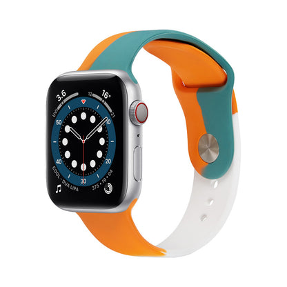 [13 colors available] Rainbow contrast color silicone band [Apple Watch]