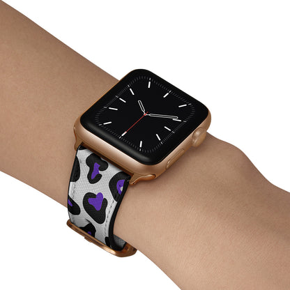 [4 colors available] Pattern printed leather band [Apple Watch]