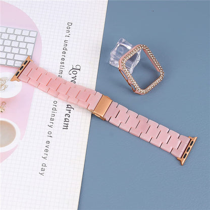 [Case and band set] Pink resin band [Apple Watch]