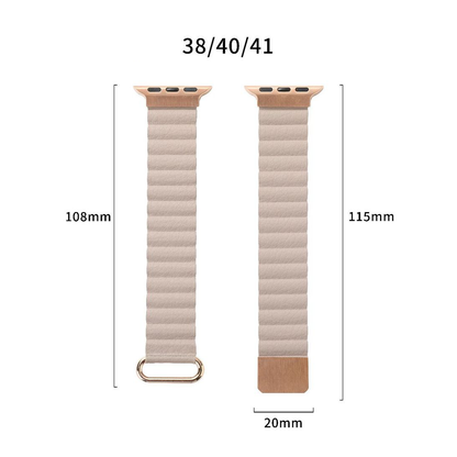 [15 colors available] Royal faux leather magnetic band [Apple Watch]