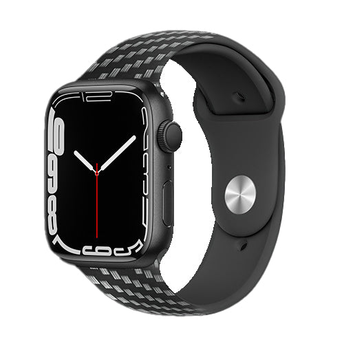 Apple Watch Series 44 45カーボンファイバーバンド色選べる - スマホ