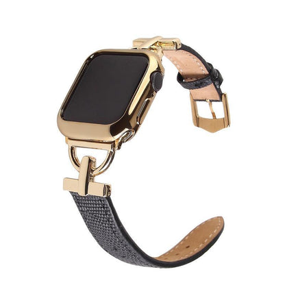 [3 colors available] D-buckle leather band [Apple Watch]