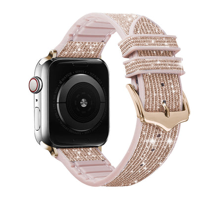 [10 colors available] Glitter color silicone leather band [Apple Watch]