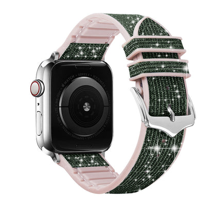 [10 colors available] Glitter color silicone leather band [Apple Watch]