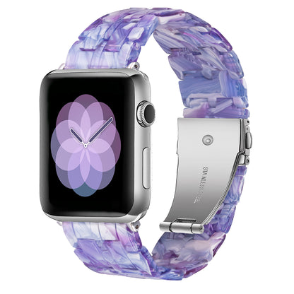 [16 colors available] Mosaic pattern resin band [Apple Watch]