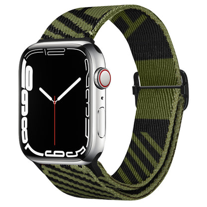 [10 colors available] Striped braided nylon band [Apple Watch]