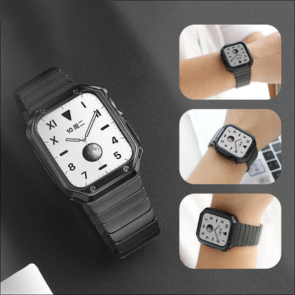 [3 colors available] Stainless steel band with case [Apple Watch]