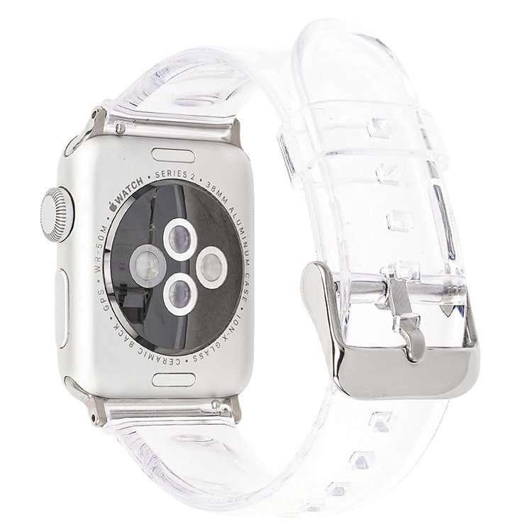 45mm Apple Watch クリア＋シルバー　ケースバンド　ベルト