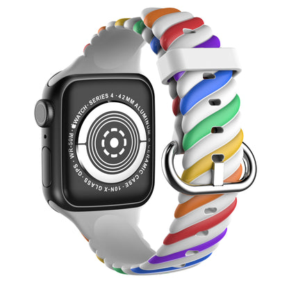 [10 colors available] 2-color twisted silicone band [Apple Watch]