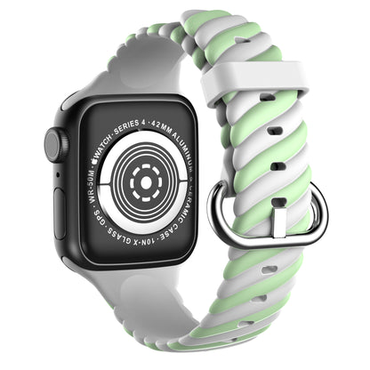 [10 colors available] 2-color twisted silicone band [Apple Watch]