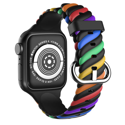 [10 colors available] 2-color twisted silicone band [Apple Watch]