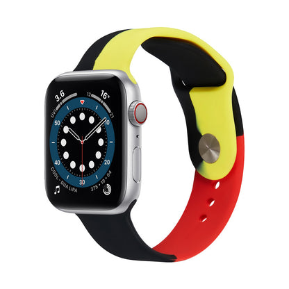 [13 colors available] Rainbow contrast color silicone band [Apple Watch]