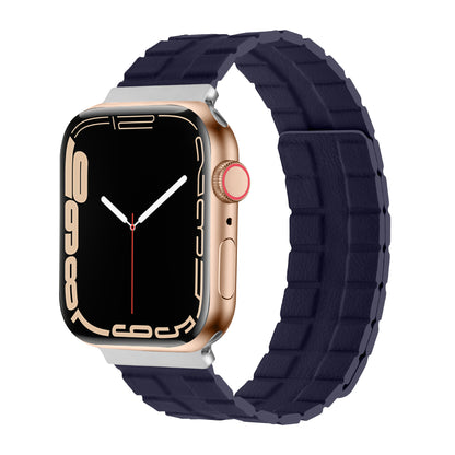 [13 colors available] Leather magnetic cube band [Apple Watch]