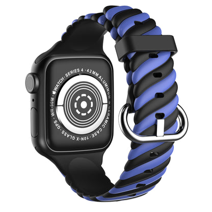 [10 colors available] 2-color twisted silicone band [Apple Watch]