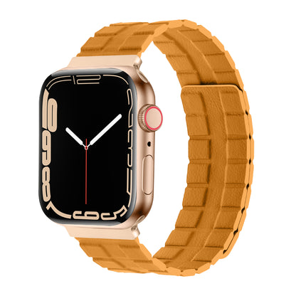 [13 colors available] Leather magnetic cube band [Apple Watch]