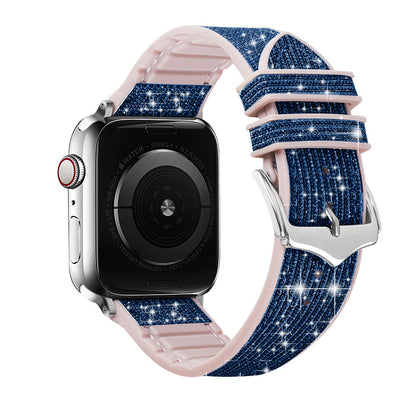 [10 colors available] Glitter color silicone leather band [Apple Watch]