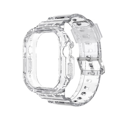 [4 colors available] Clear TPU case integrated band [Apple Watch]