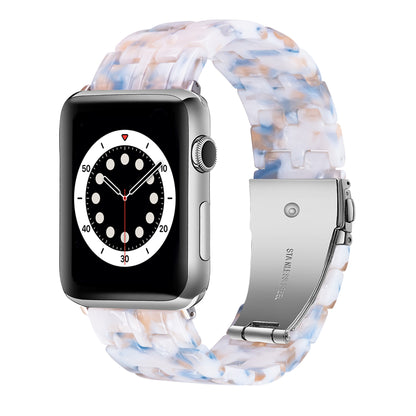 [16 colors available] Mosaic pattern resin band [Apple Watch]