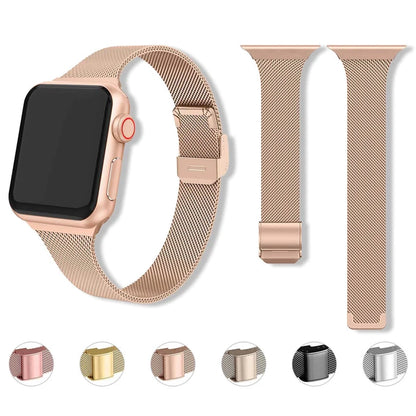 [Popular♪Available in 6 colors] Slim waist stainless steel band [Apple Watch]