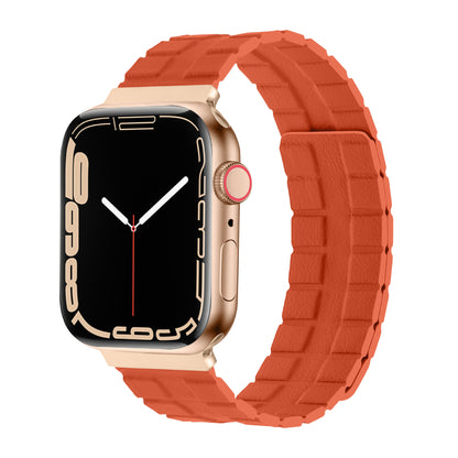 [13 colors available] Leather magnetic cube band [Apple Watch]