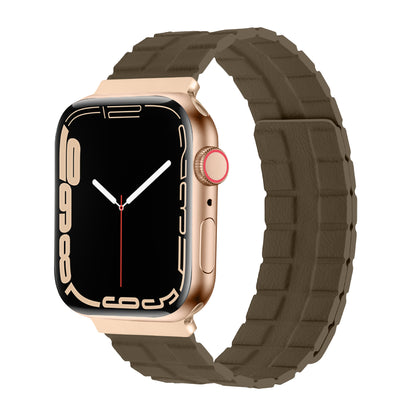 [13 colors available] Leather magnetic cube band [Apple Watch]