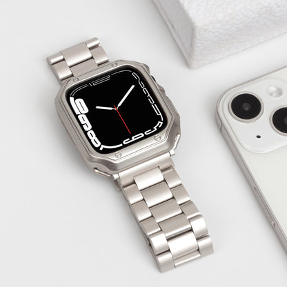 [Case integrated] Stainless steel band with shell cover [Apple Watch]