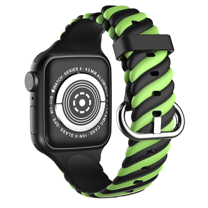 [10 colors available] 2-color twisted silicone band [Apple Watch]