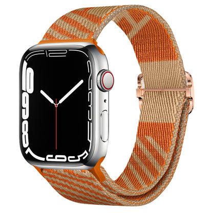 [10 colors available] Striped braided nylon band [Apple Watch]