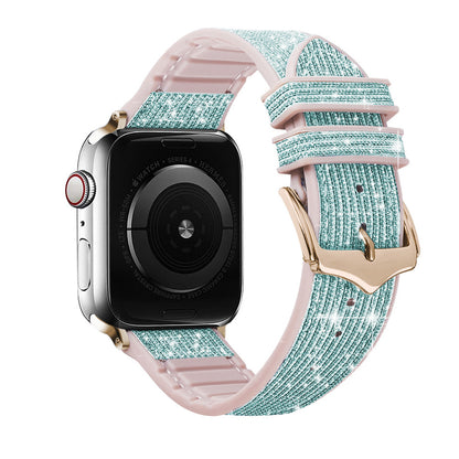 [10 colors available] Glitter color silicone leather band [Apple Watch]