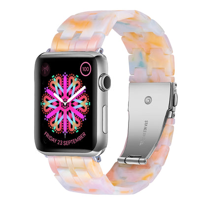 [16 colors available] Mosaic pattern resin band [Apple Watch]