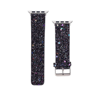 [4 colors available] Glitter sequin leather band [Apple Watch]