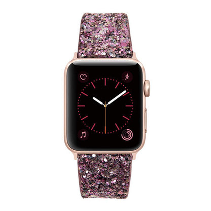 [4 colors available] Glitter sequin leather band [Apple Watch]