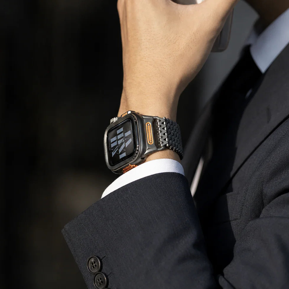 Coarse Mesh Jagged Metal Magnetic Band for Apple Watch