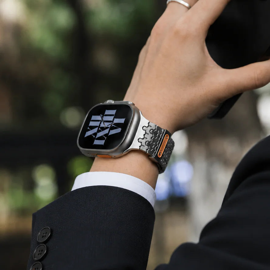 [Near-future style] Honeycomb metal magnetic band [Apple Watch]