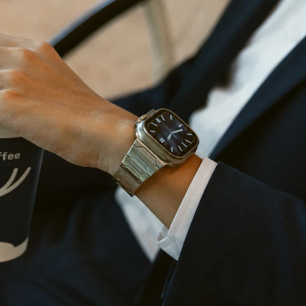 [Silver Crown] Cross-joint metal band [Apple Watch]